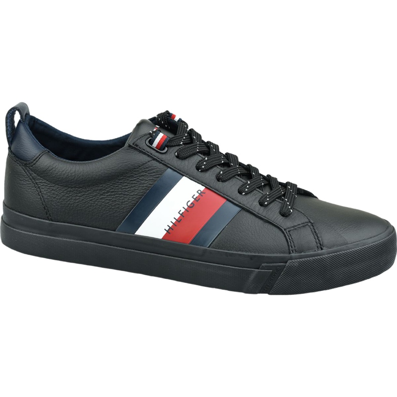 Încălțăminte Tommy Hilfiger Flag Detail Sneaker din piele M FM0FM02576 Bds negru
