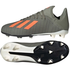 Ghete de fotbal Adidas X 19.3 Fg Jr EF8374 kaki Ghete de fotbal Adidas X 19.3 Fg Jr EF8374 kaki