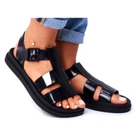 Sandale de cauciuc parfumate pentru femei ZAXY Black FF285024 negru