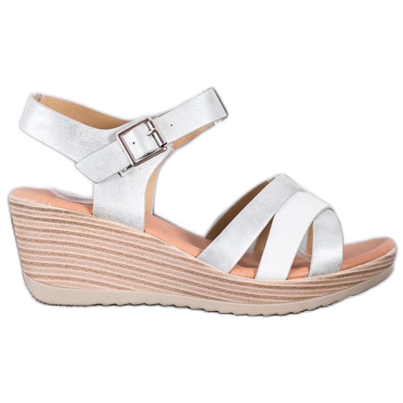 Sea Elves Sandale ușoare din piele ecologică alb gri