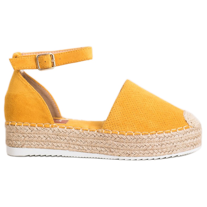 SHELOVET Espadrile deschise galben