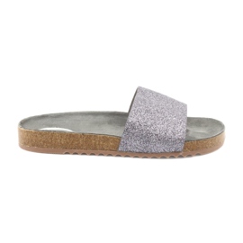 Filippo Flip Flops pentru femei profilate de argint DK1373/20 gri