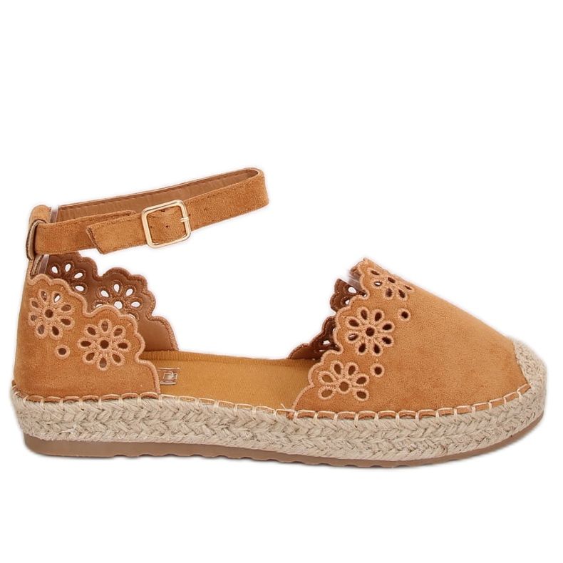 Espadrile deschise cămilă JH119 Camel maro