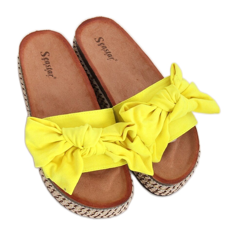 Galben CK137P Papuci galbeni cu talpă înaltă