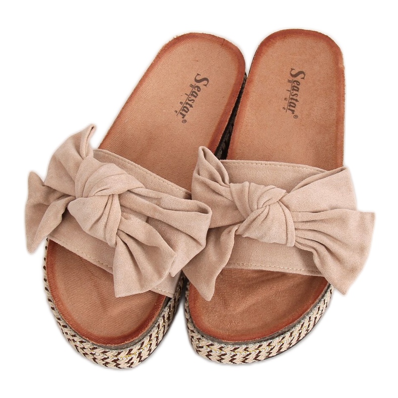 Papuci cu talpă înaltă bej CK137P Bej