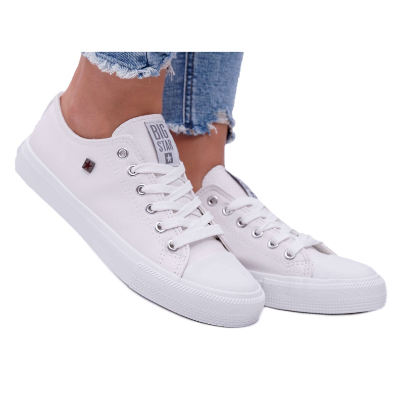 Adidași pentru femei Big Star White V274869 alb