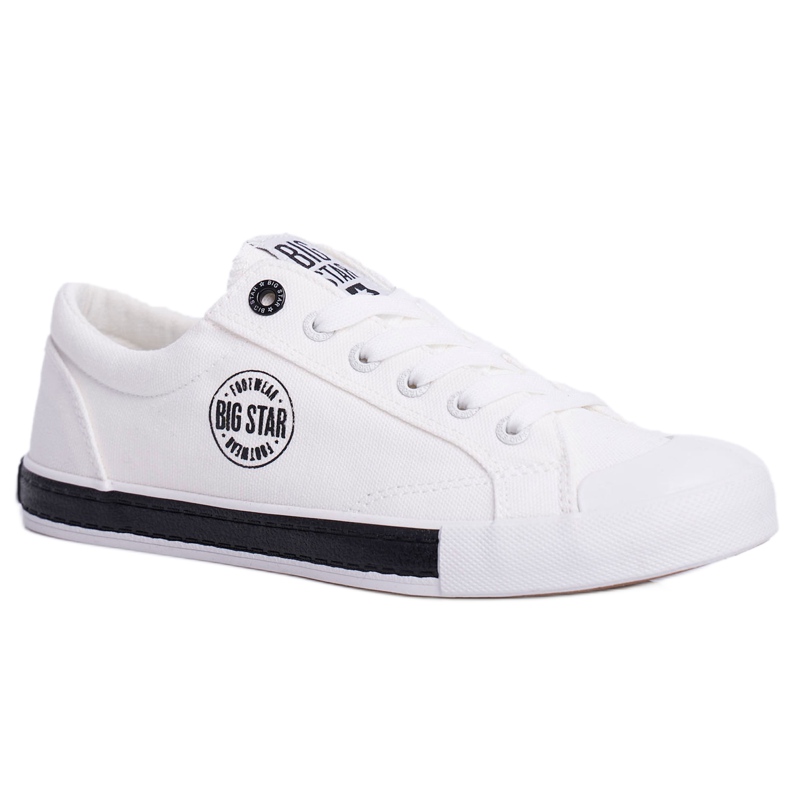 Adidași pentru femei Big Star White FF274228 alb negru