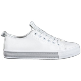 SHELOVET Adidași cu piele ecologică frumos alb SHELOVET Adidași cu piele ecologică frumos alb