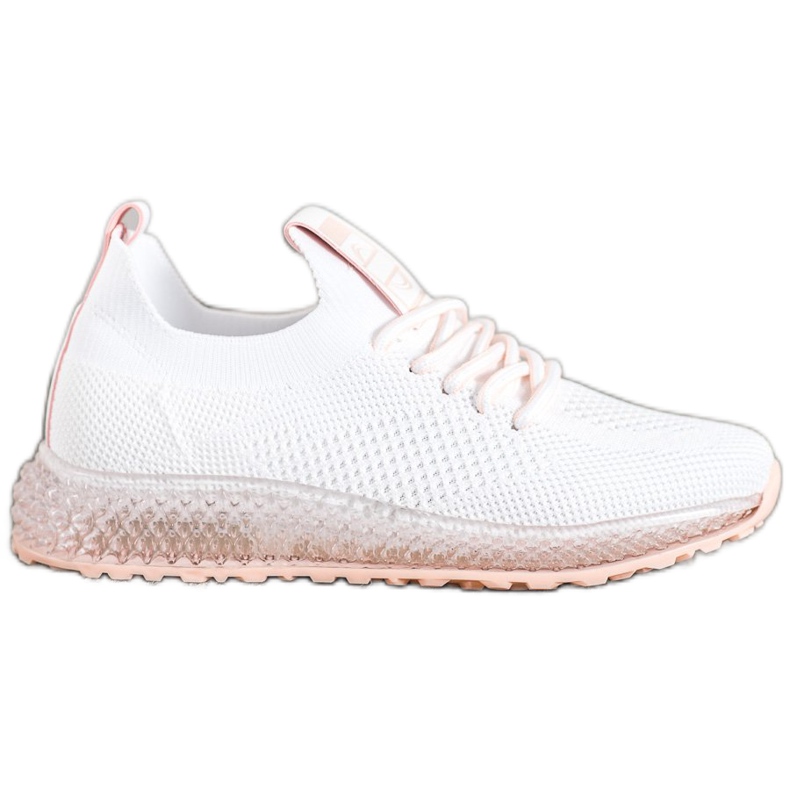 SHELOVET Adidași cu talpă transparentă alb