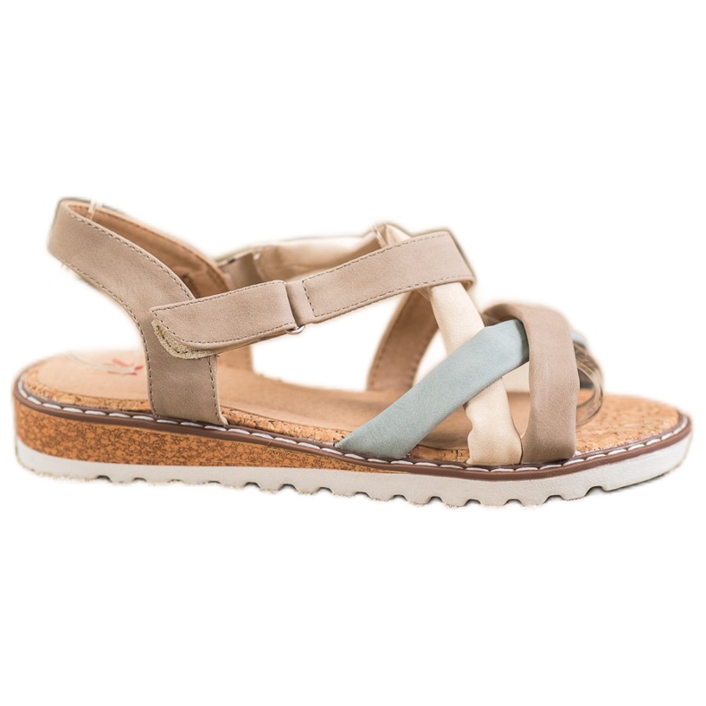 Kylie Sandale Cu Velcro maro Kylie Sandale Cu Velcro maro