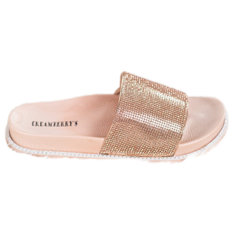 Creamberry'S Papuci Aurii Cu Cristale de aur