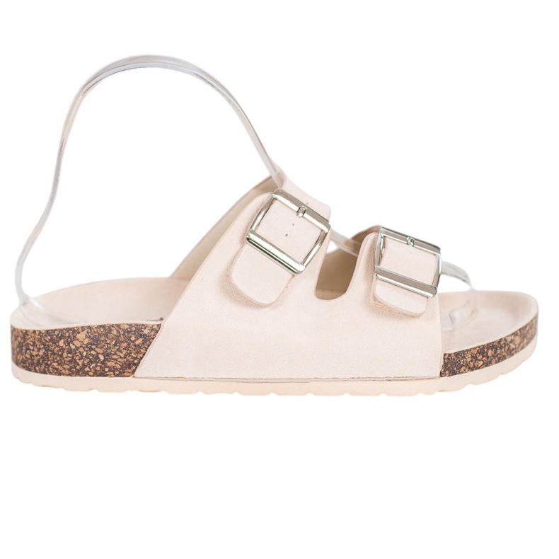 Queentina Papuci confortabili cu cataramă maro