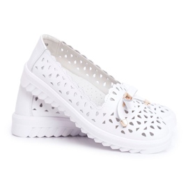 S.Barski Mocasini de damă, piele ajurată LR71515 Murrieta albă S.Barski Mocasini de damă, piele ajurată LR71515 Murrieta albă