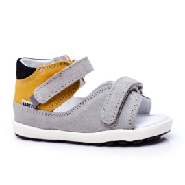 Bartek S.A. Sandale pentru copii Preventive Mini First Steps Bartek W-71266 gri galben