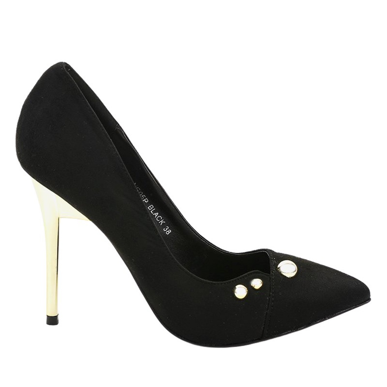 Tocuri înalte clasice negre cu știfturi NE05P negru