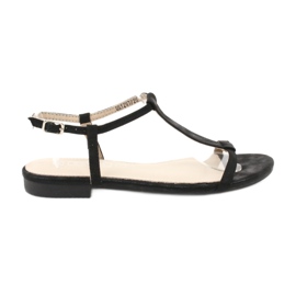 Sandale dama negre Filippo DS1297 / 20 BK negru