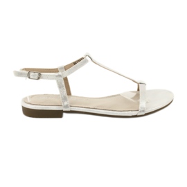 Sandale argintii pentru femei Filippo DS1297 / 20 SI Sandale argintii pentru femei Filippo DS1297 / 20 SI