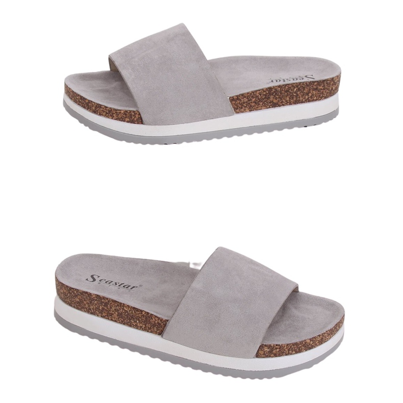 Gri Papuci gri pentru femei CK184P Gri