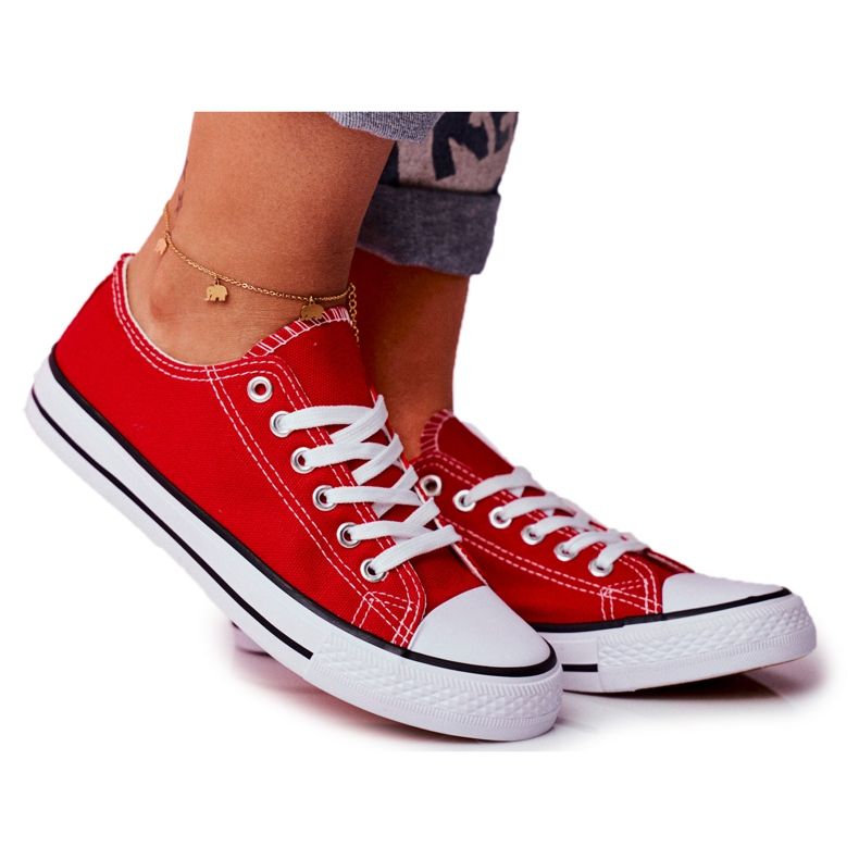 PS1 Adidași clasici pentru femei roșii Omerta roșu