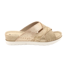 Papuci confortabili COMFORT INBLU SABBIA OF020 bej de aur Papuci confortabili COMFORT INBLU SABBIA OF020 bej de aur