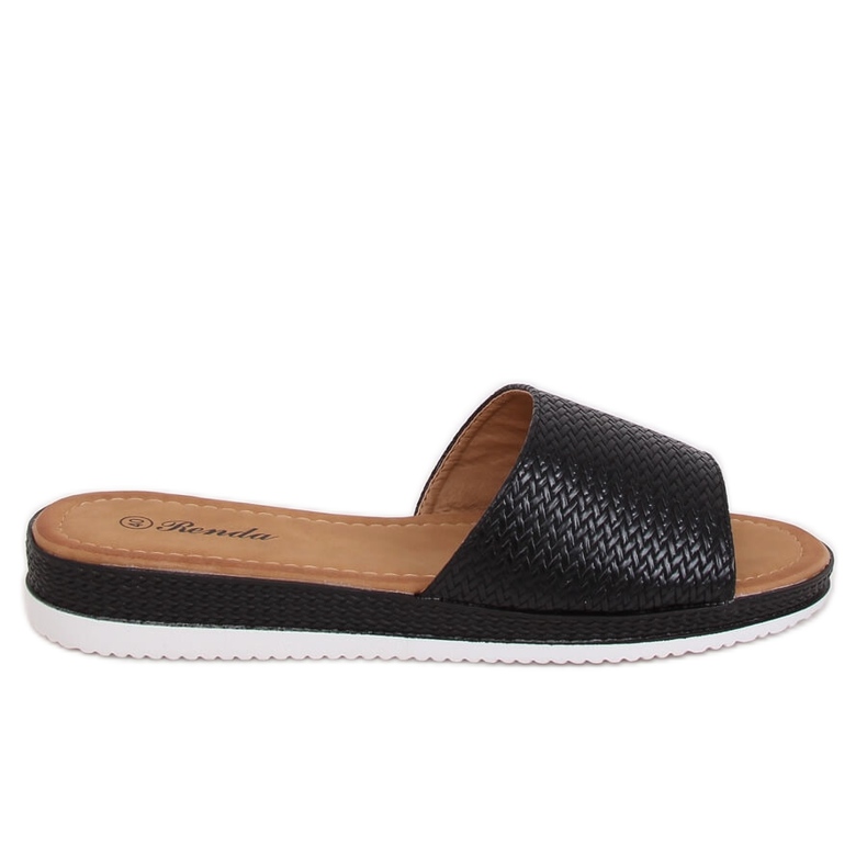 Papuci negri negri pentru femei BQ-66 Negri negru