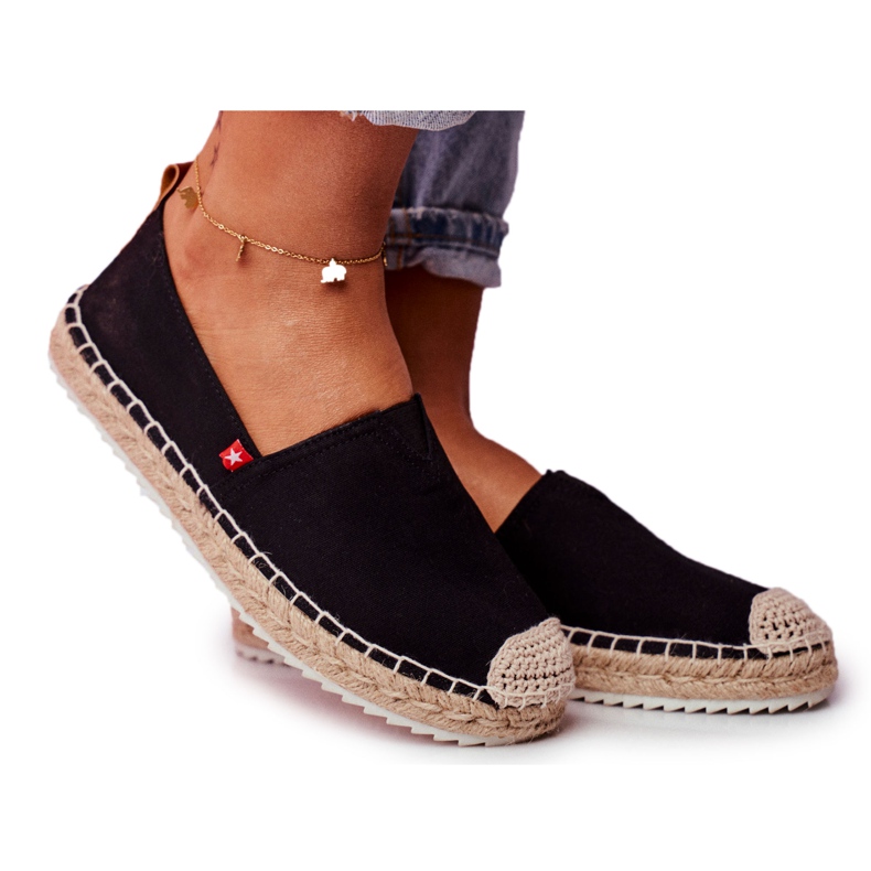 Espadrile pentru femei Talpa împletită negru Big Star FF274A498