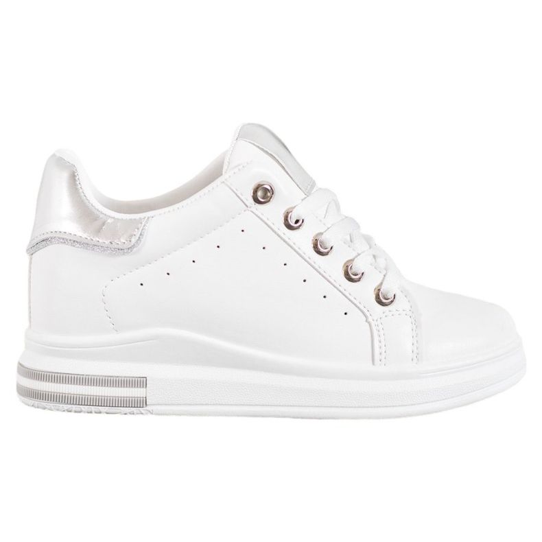 SHELOVET Pantofi sport pe o pană alb SHELOVET Pantofi sport pe o pană alb