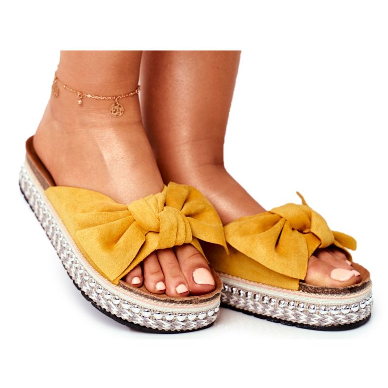 PS1 Papuci înalte pentru femei, galben Mortigo