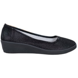 Lgm Balerină neagră cu sclipici negru Lgm Balerină neagră cu sclipici negru