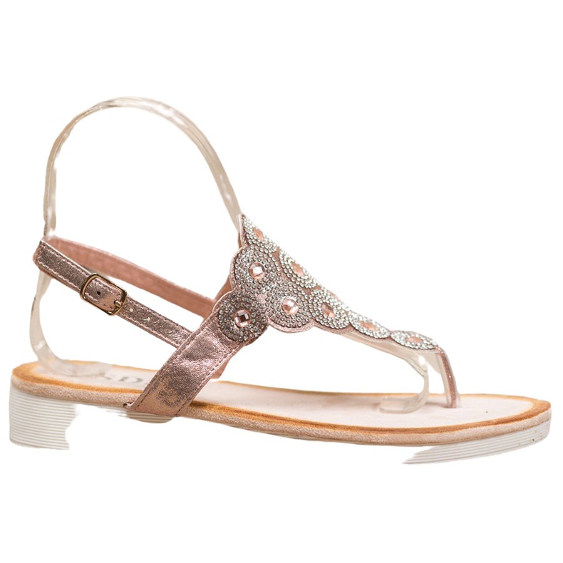 SDS Sandale pe platformă cu decorațiuni galben