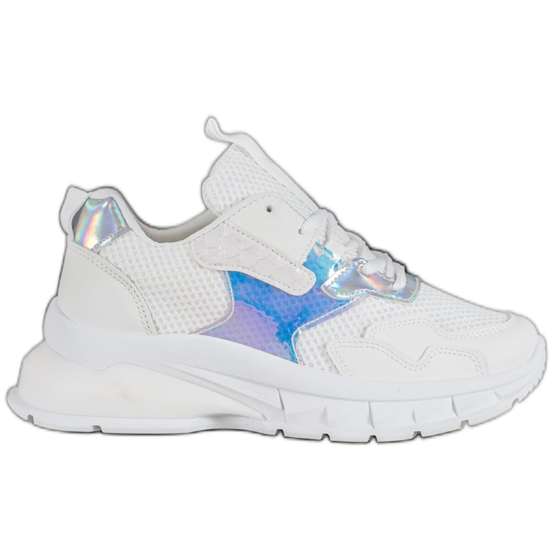 Mannika Adidași la modă cu plasă alb Mannika Adidași la modă cu plasă alb