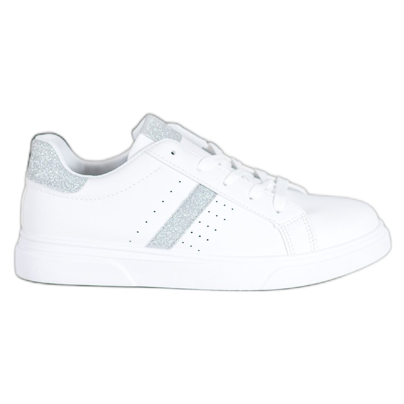 SHELOVET Încălțăminte sport cu sclipici alb