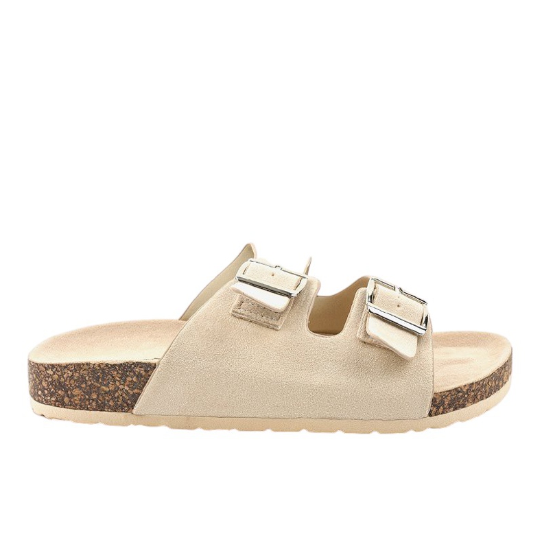 Papuci bej cu cataramă BL3100-SF Papuci bej cu cataramă BL3100-SF