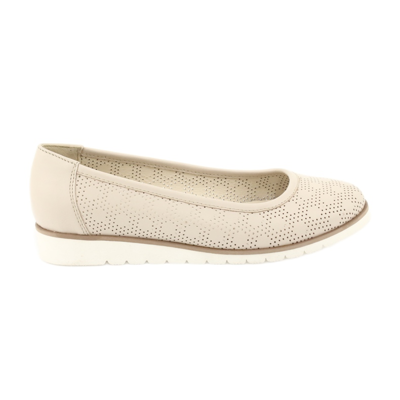 Angello Openwork Women Beige Ballerinas1832 bej