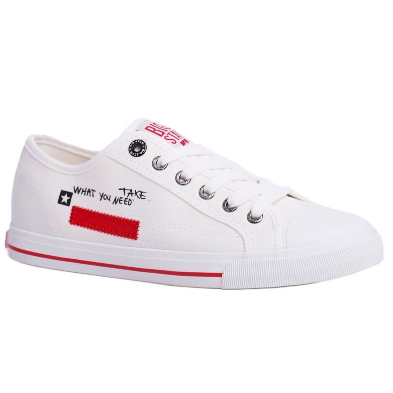 Adidași pentru femei Big Star White FF274079 negru roșu