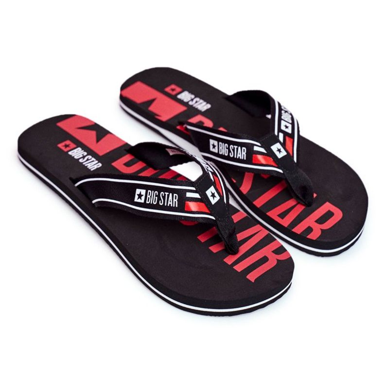 Papuci pentru bărbați Flip-flops Big Star Black FF274A450 negru