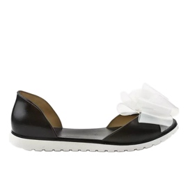 Sandale negre Meliski cu funda S5-3 negru