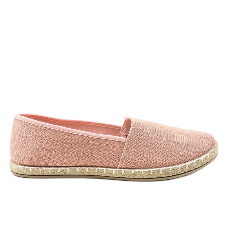 Espadrile cu alunecare roz Y20-18