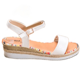 Yes Mile Sandale confortabile din piele de căprioară alb