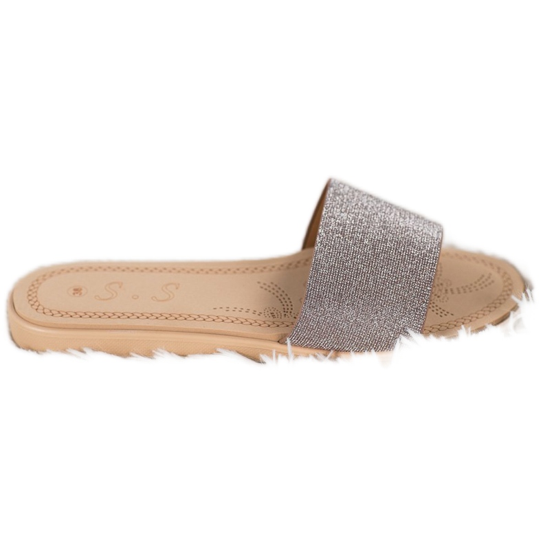 Small Swan Papuci Cu Sclipici multicolor gri galben