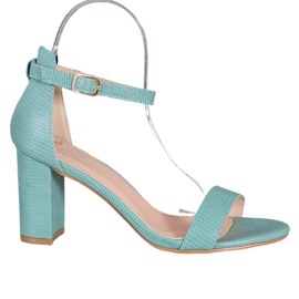 Small Swan Sandale elegante cu toc verde Small Swan Sandale elegante cu toc verde