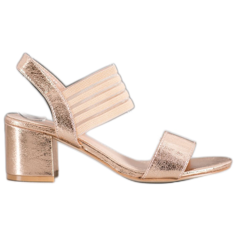 Small Swan Sandale strălucitoare de aur
