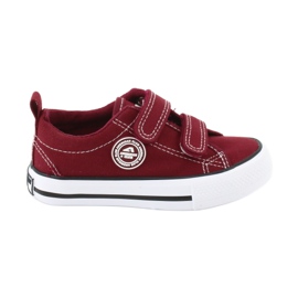 American Club Burgundy Velcro Sneakers American LH39 roșu