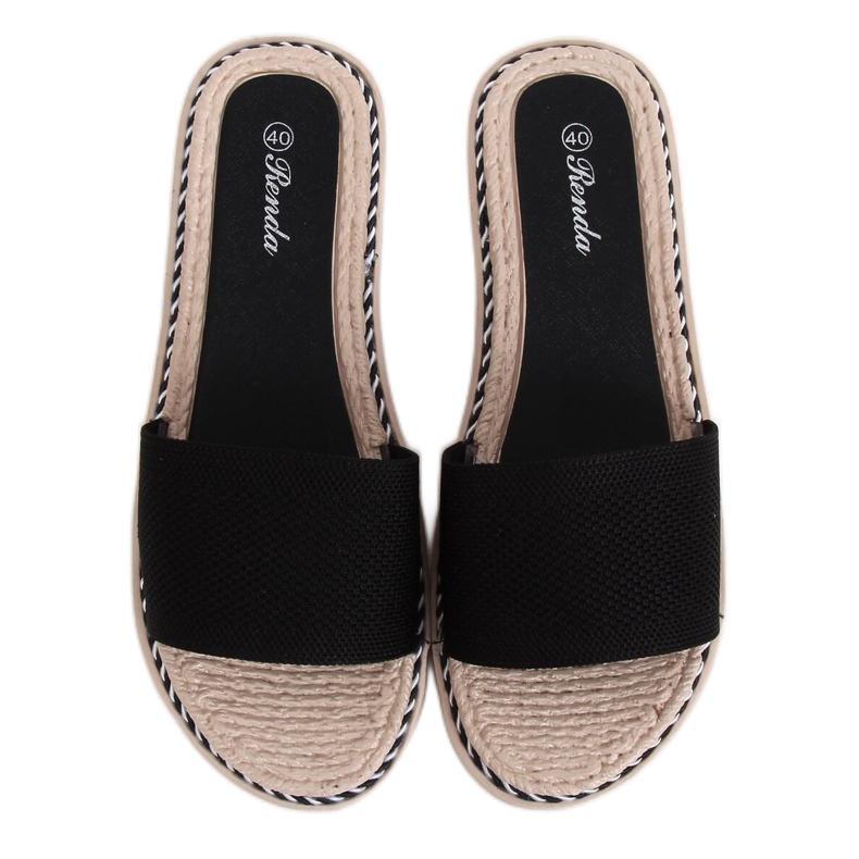 Papuci negri pentru femei negri 35-185 Negri negru