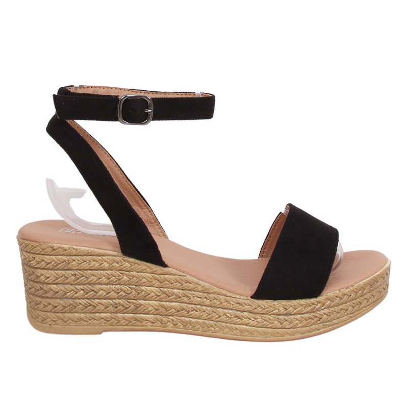 Sandale cu pene negre 019-18 Negre negru