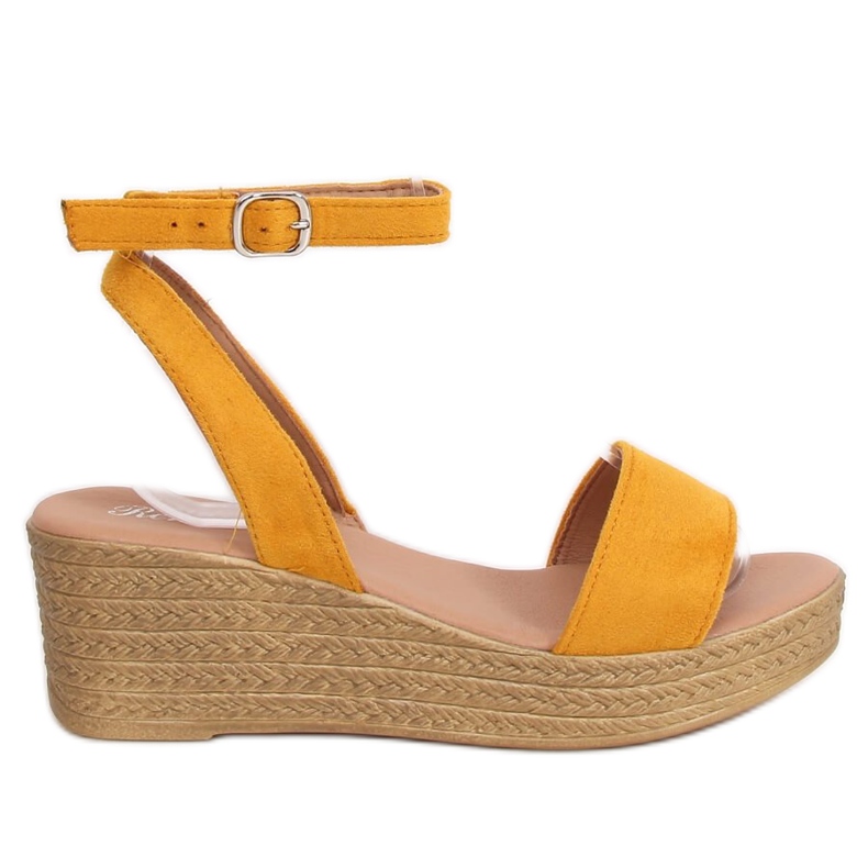 Sandale pană miere 019-18 Galben