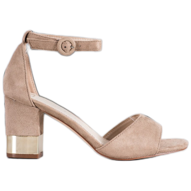 Filippo Sandale Cu Toc Decorativ maro