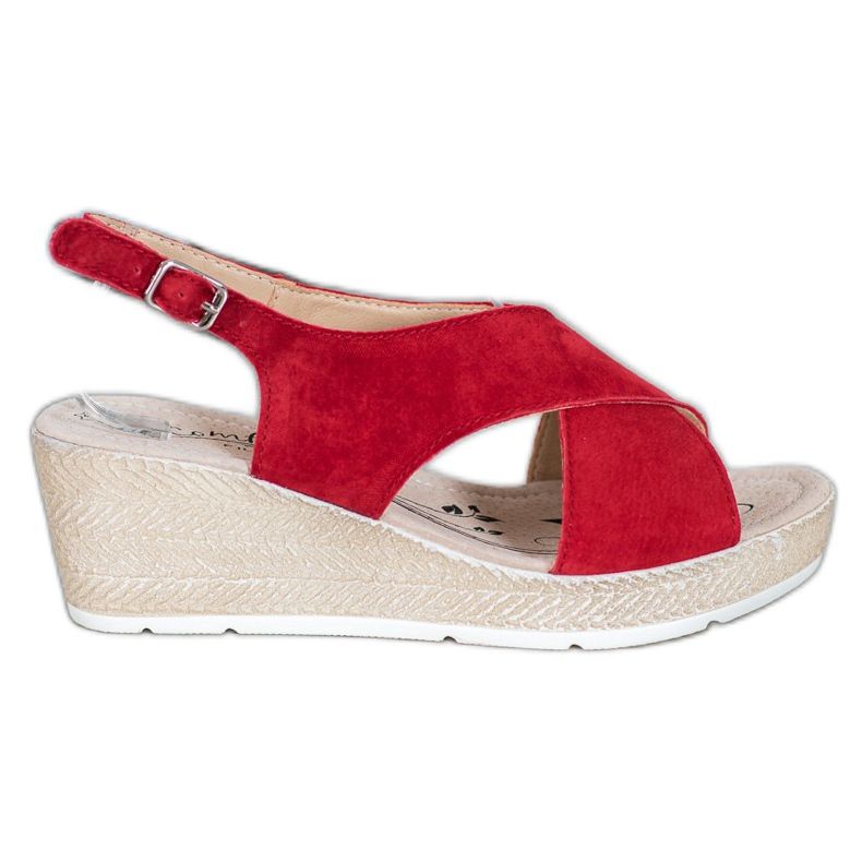 Filippo Sandale ușoare din piele roșu