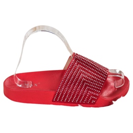 Lemax Papuci roșii cu zirconiu cubic roșu