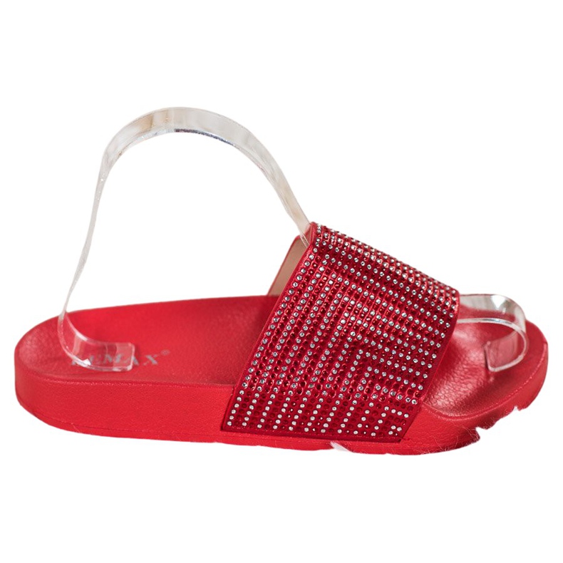 Lemax Papuci roșii cu zirconiu cubic roșu
